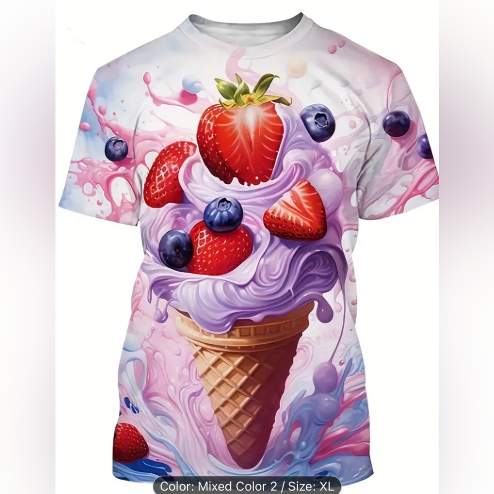 X-Large ice cream shirt #1696